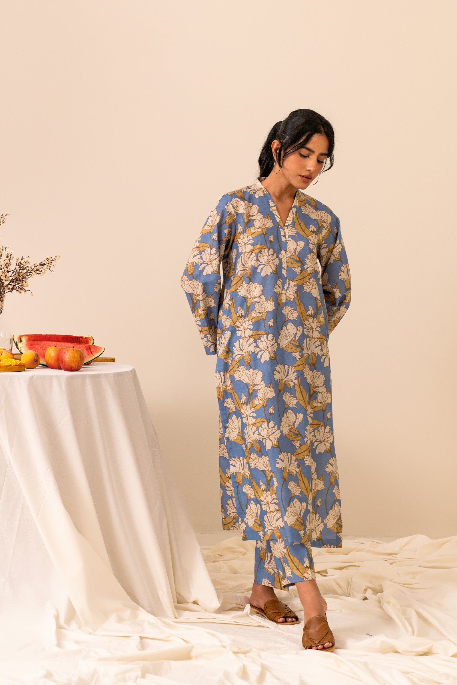 2 Piece Printed Cambric Suit SUMMER-24
