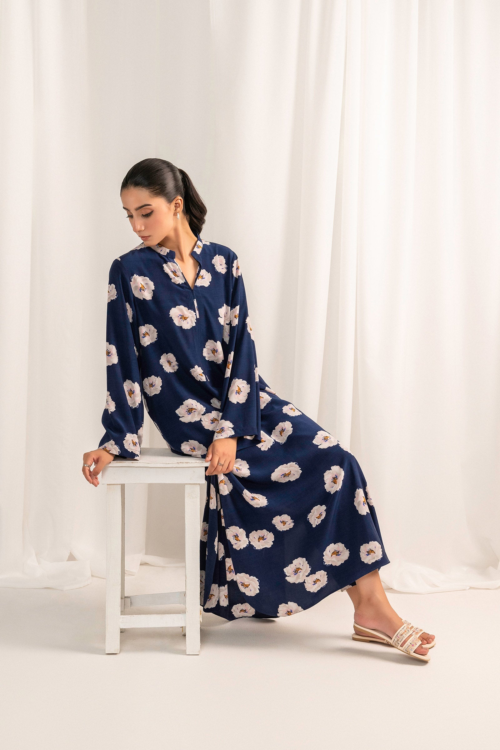 Printed Straight Trousers Beyond East Official