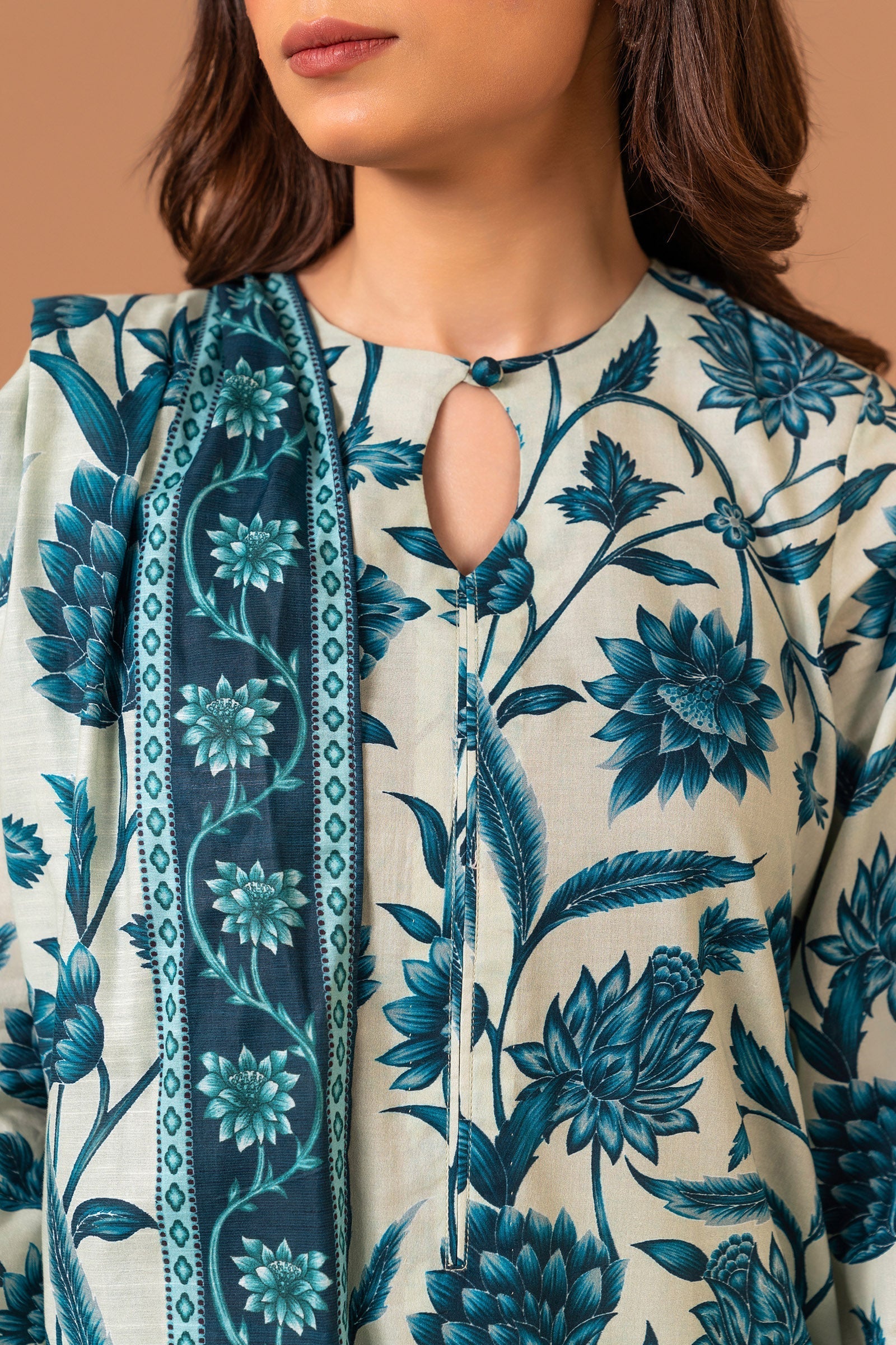 1 PC Printed Suit (Unstitched) Beyond East Official