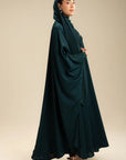 Back view emerald abaya – dark green colored abaya WTB161100 Beyond East Pakistan