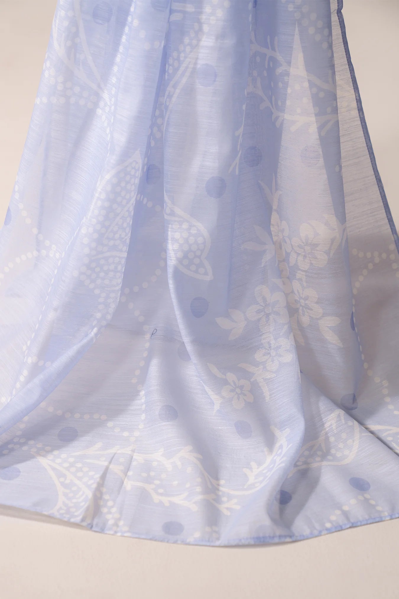 Blue Printed Monark Dupatta Design