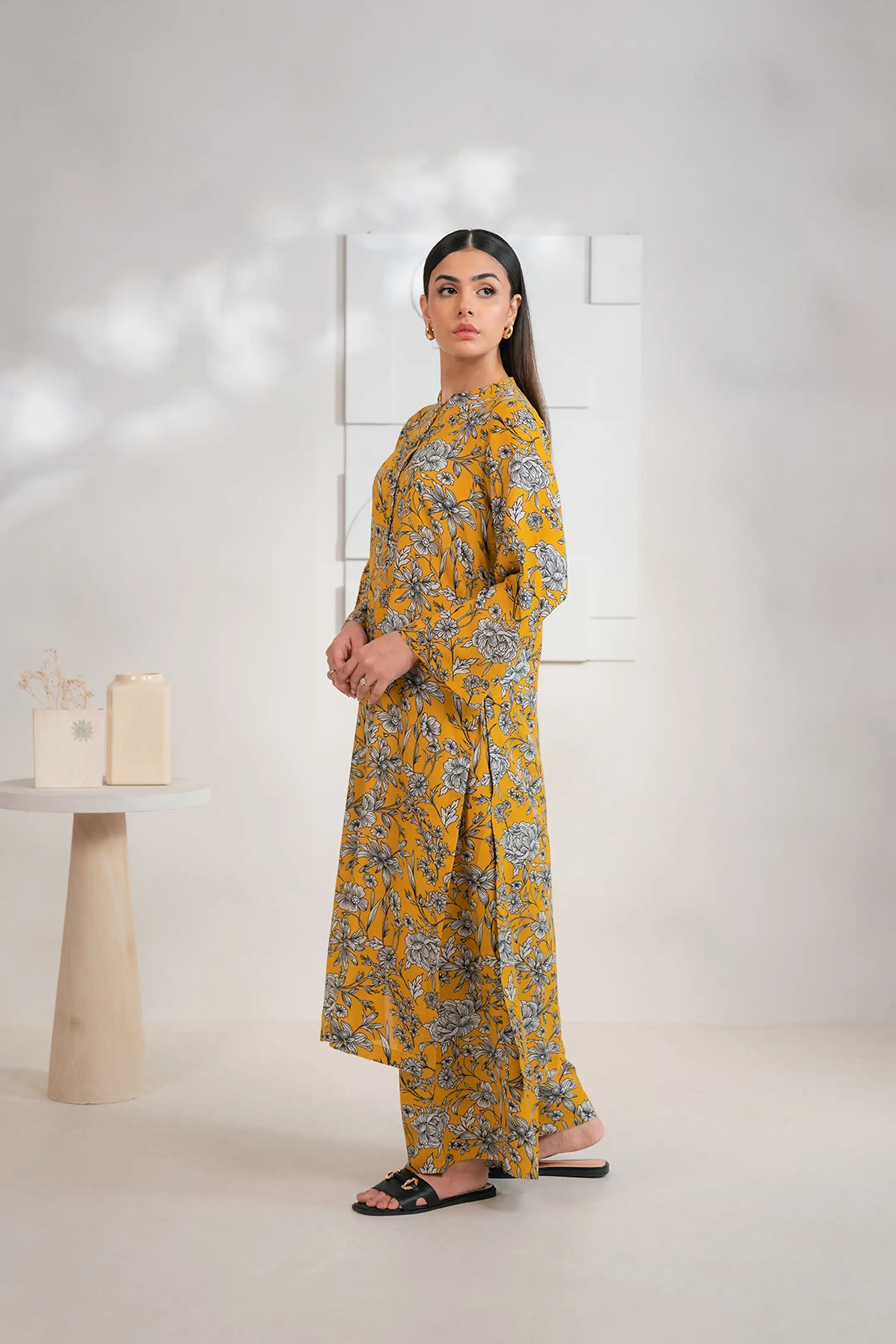 2 Piece Printed Karandi Suit Pret Winter-24