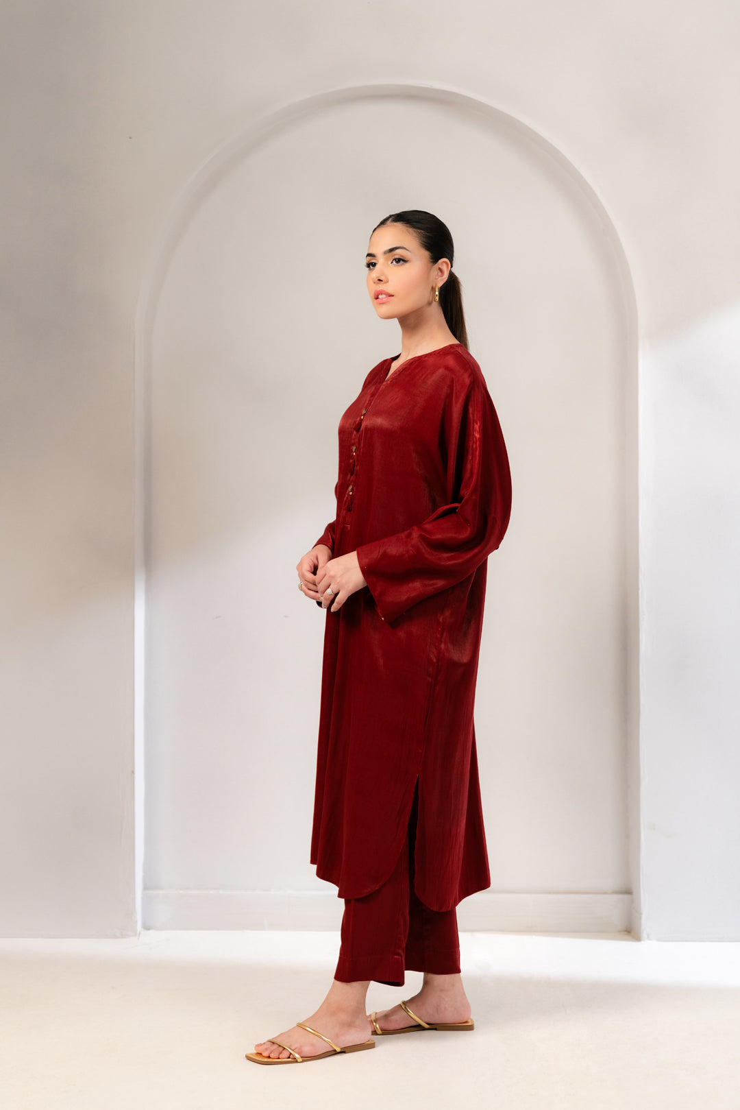 Buy Elegant 2-Piece Maroon Viscose Suit in Pakistan – Perfect for Casual &amp; Formal Wear

