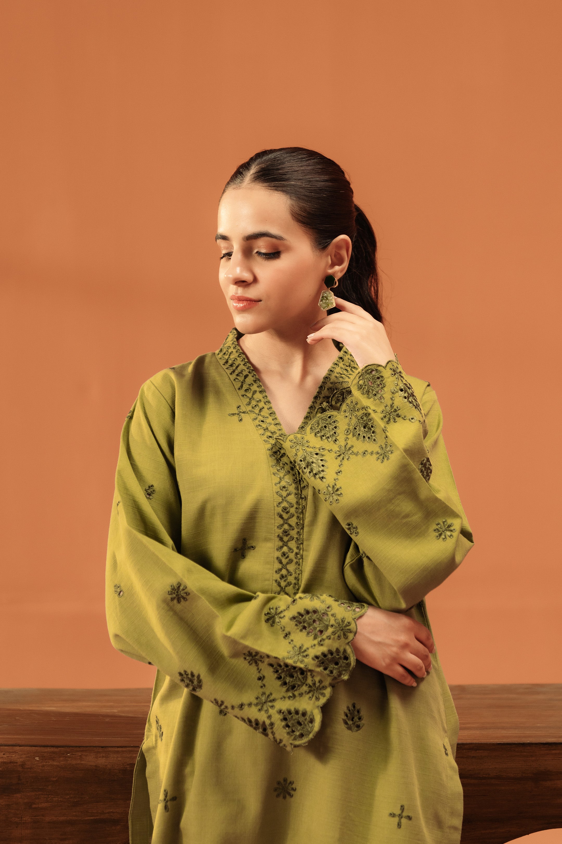 Buy Green 1-Piece Khaddar Shirt – Simple, Elegant Design for Everyday Use
