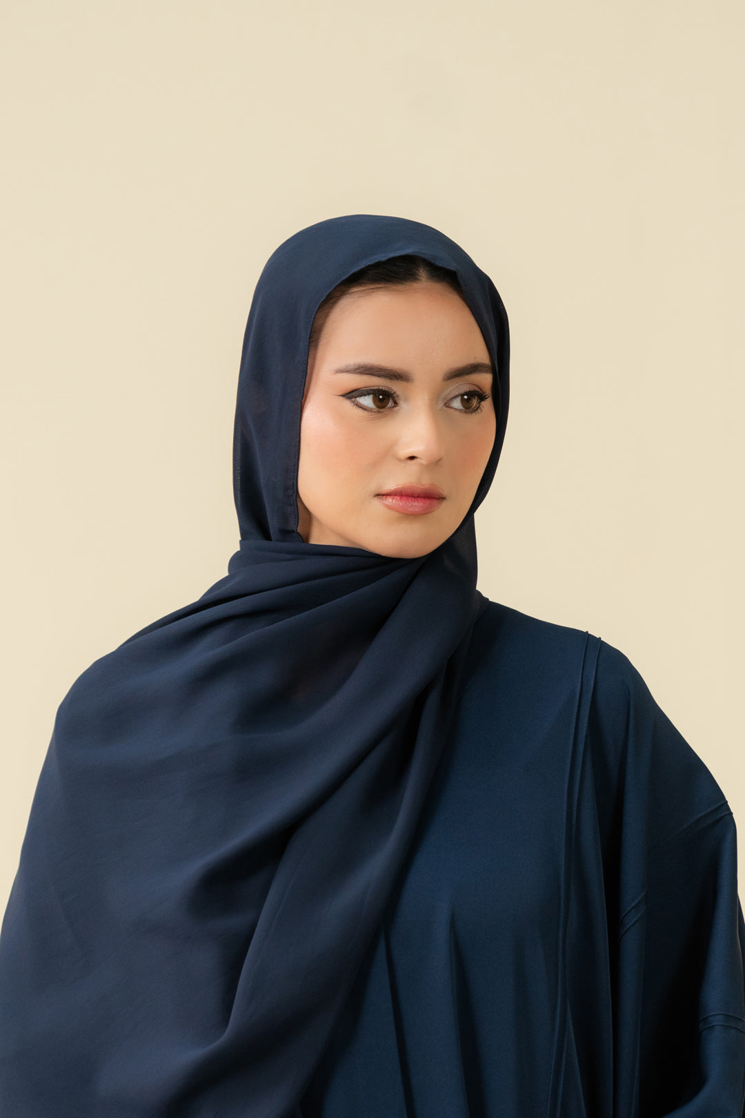 Buy Navy Blue Dubai Hijab – Elegant & Modest Design Online in Pakistan