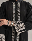 Buy Ready to wear black embroidered blended suit - monochrome 2 piece Pakistani formal wear women