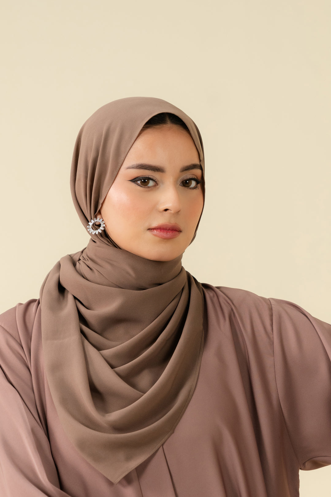 Buy Taupe Turkish Hijab – Elegant & Modest Scarf for Women in Pakistan