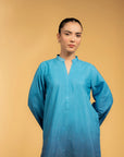 Collar Neck with V style Tie Dye women suit
