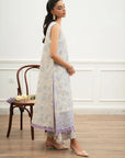 Cream floral printed lawn suit back view 3 piece unstitched Pakistan summer 2026 Beyond East