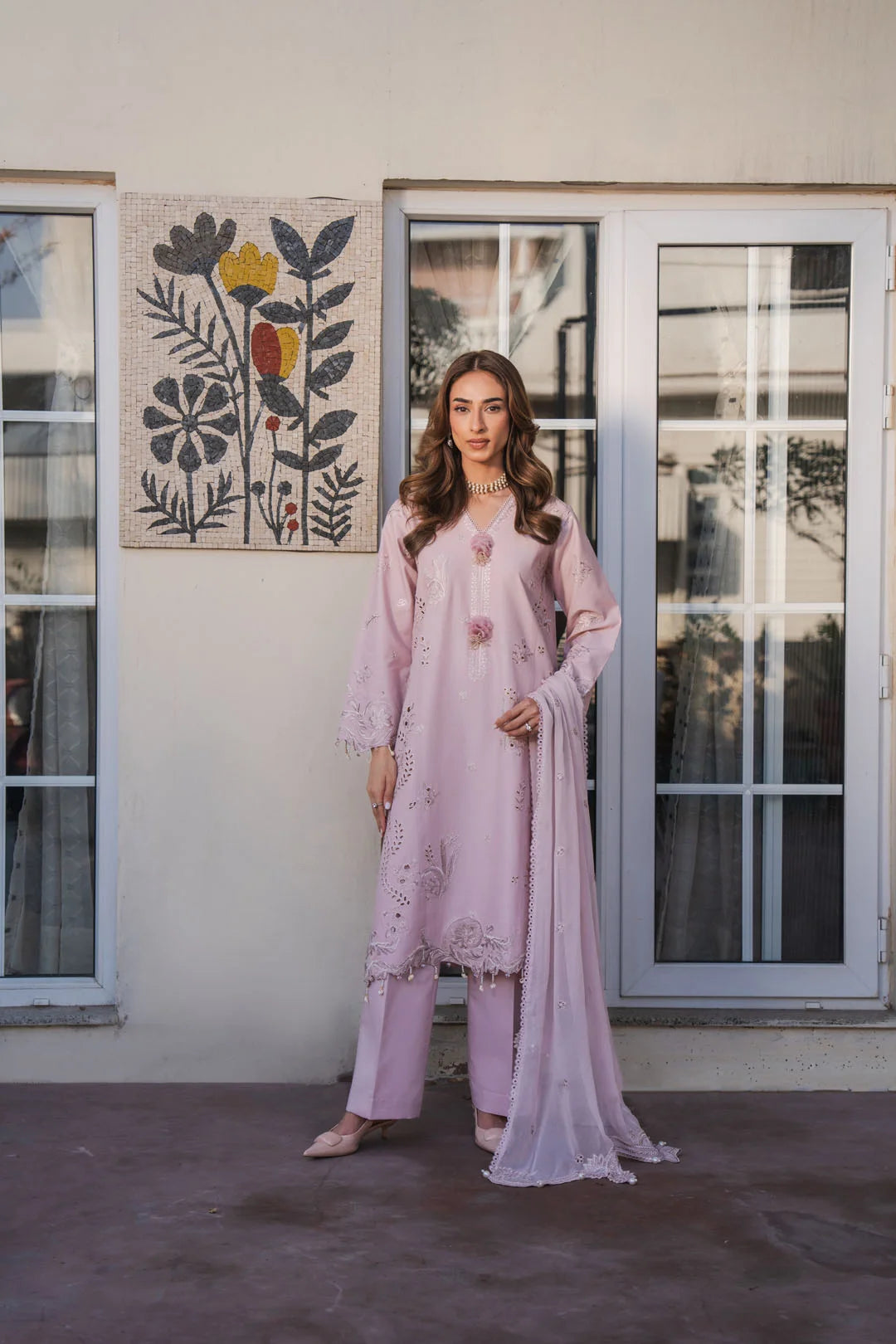 3 Piece Embroidered Lawn Suit Unstitched - 26