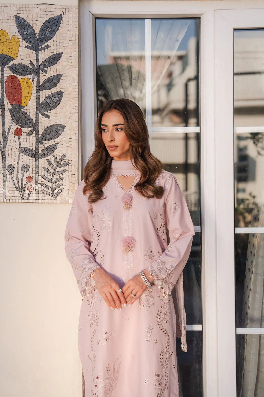 3 Piece Embroidered Lawn Suit Unstitched - 26