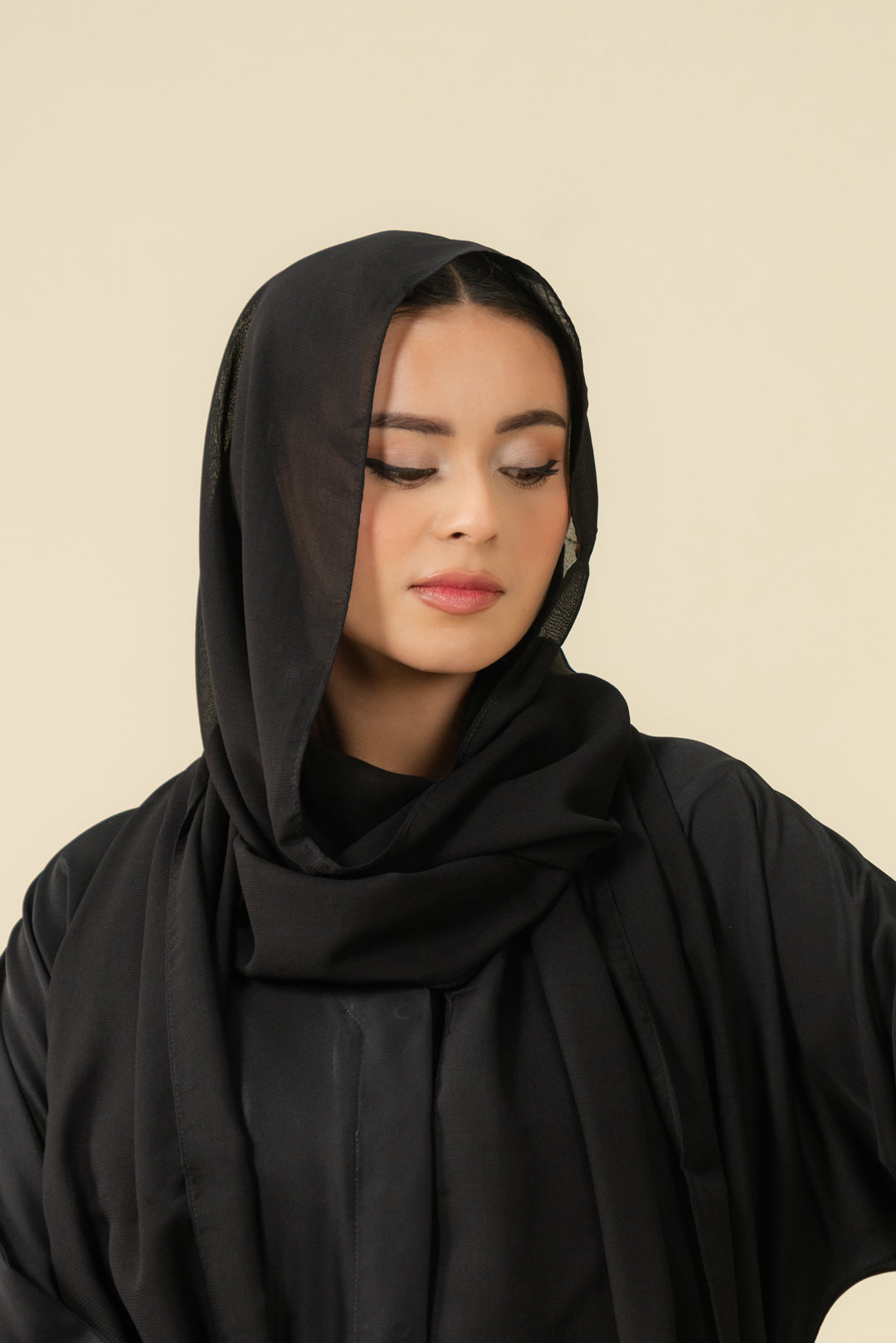 Black Abaya Scarf Modest Wear - 25