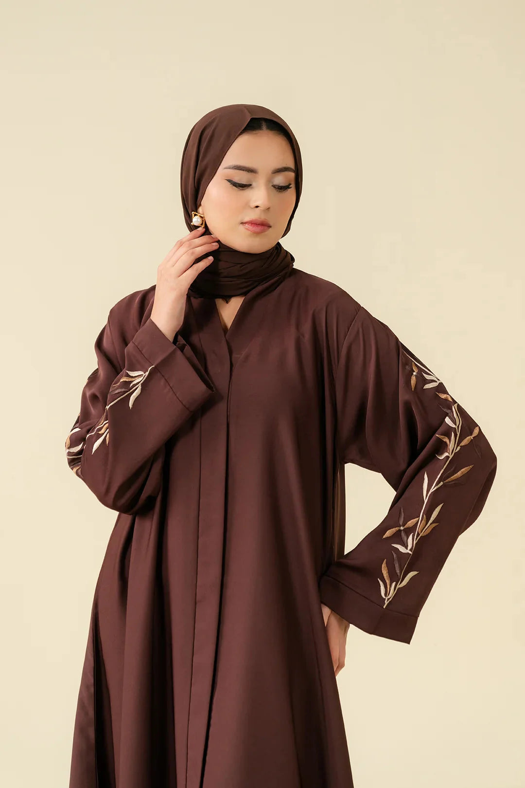 Mocha Brown Abaya Modest Wear - 25