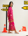 2 Piece Printed Linen Suit