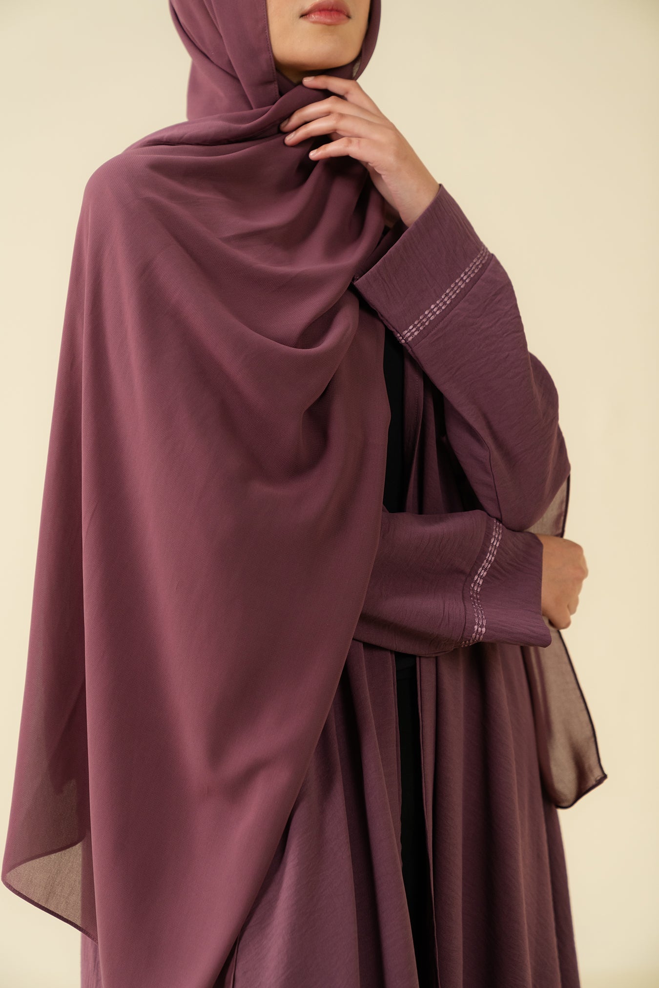 Mauve Abaya Modest Wear - 25