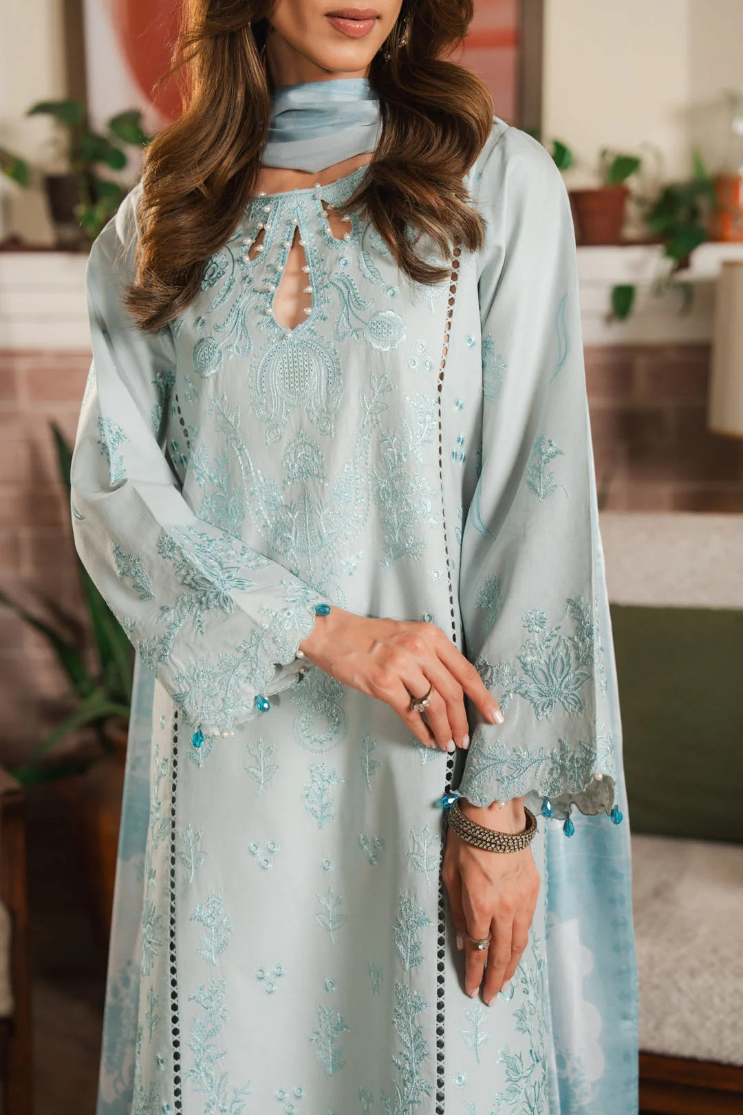 3 Piece Embroidered Lawn Suit Unstitched - 26