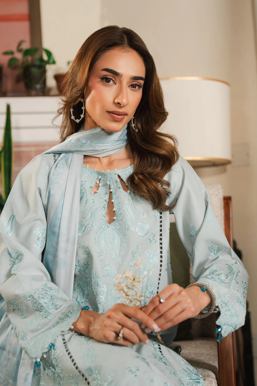 3 Piece Embroidered Lawn Suit Unstitched - 26