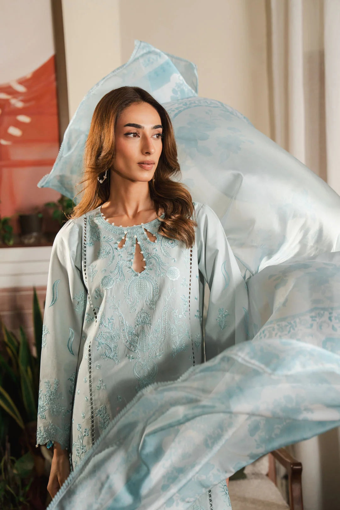 3 Piece Embroidered Lawn Suit Unstitched - 26