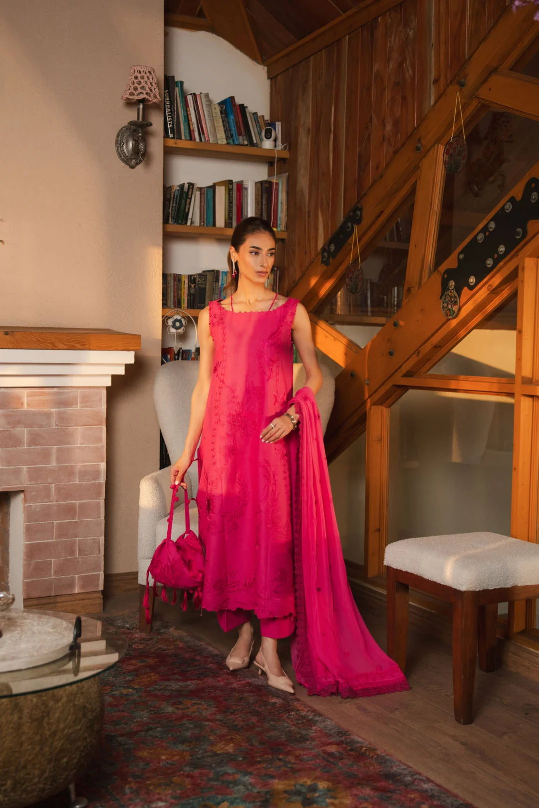 3 Piece Embroidered Lawn Suit Unstitched - 26