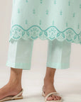 2 Piece Embroidered Cambric Suit