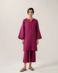 2 Piece Embroidered Cambric Suit