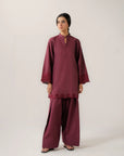 2 Piece Embroidered Cambric Suit