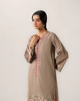 2 Piece Embroidered Cambric Suit
