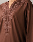 2 Piece Embroidered Cambric Suit