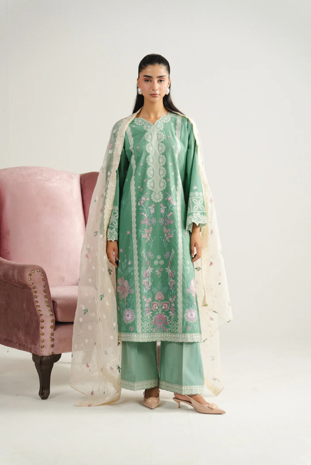 3 Piece Embroidered Lawn Suit