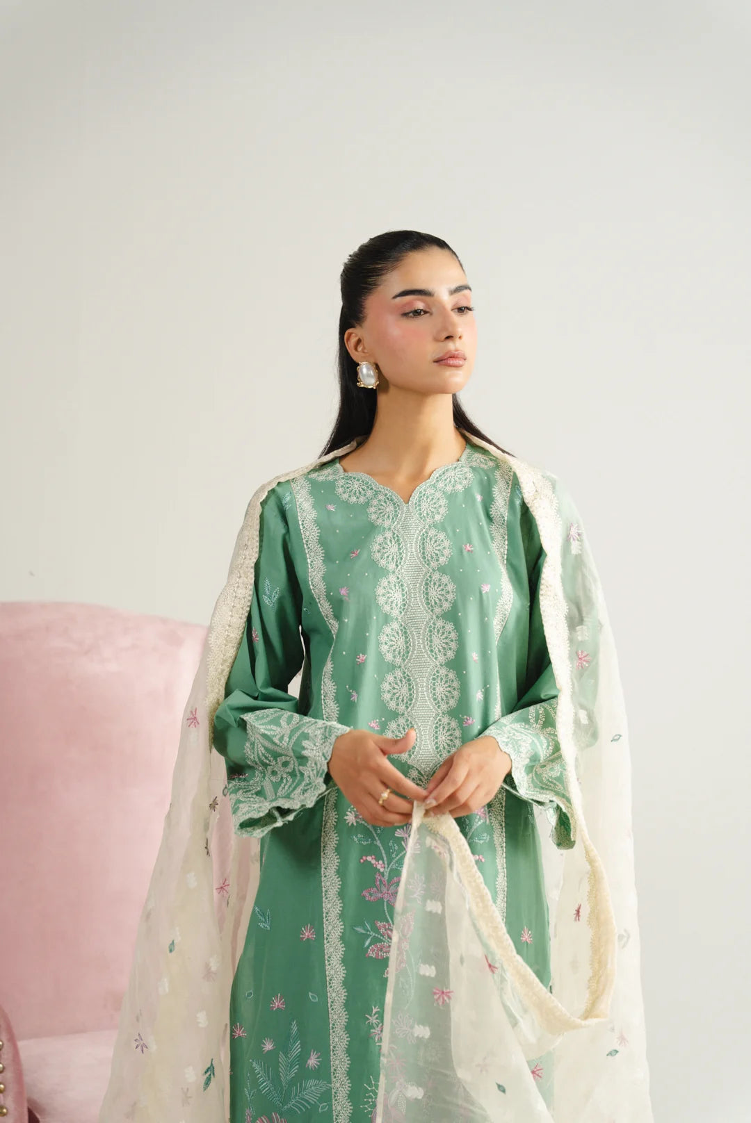 3 Piece Embroidered Lawn Suit