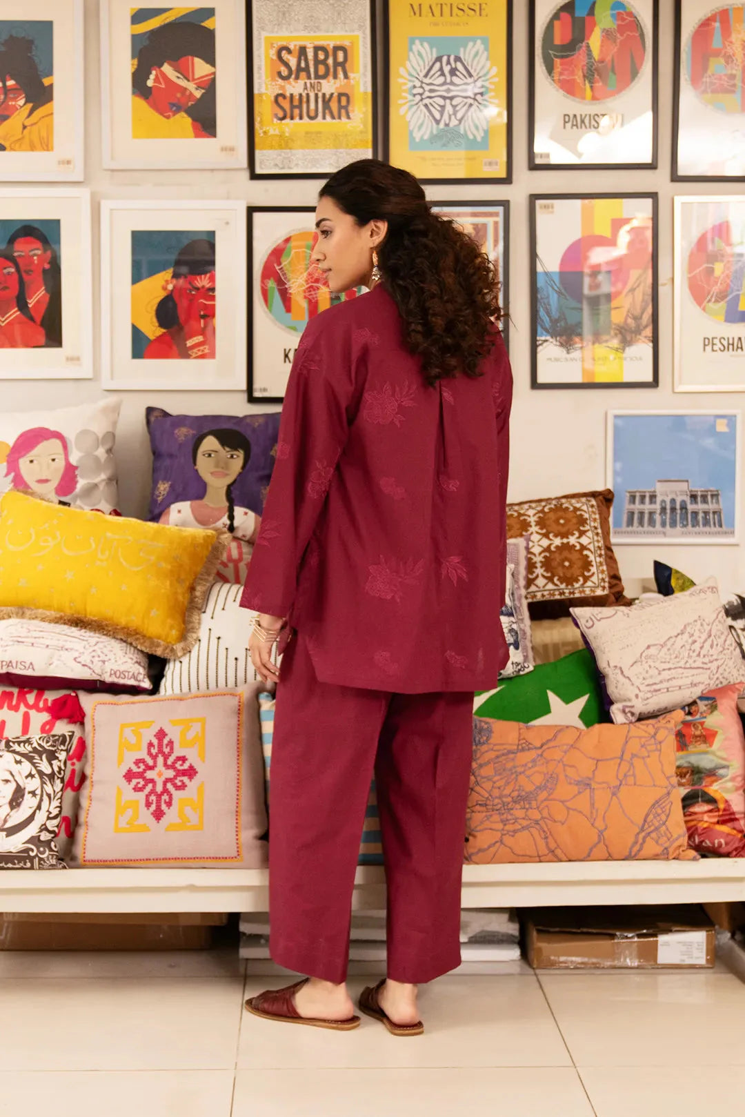 2 Piece Solid Lawn Co-Ord Set Pret SS - 25