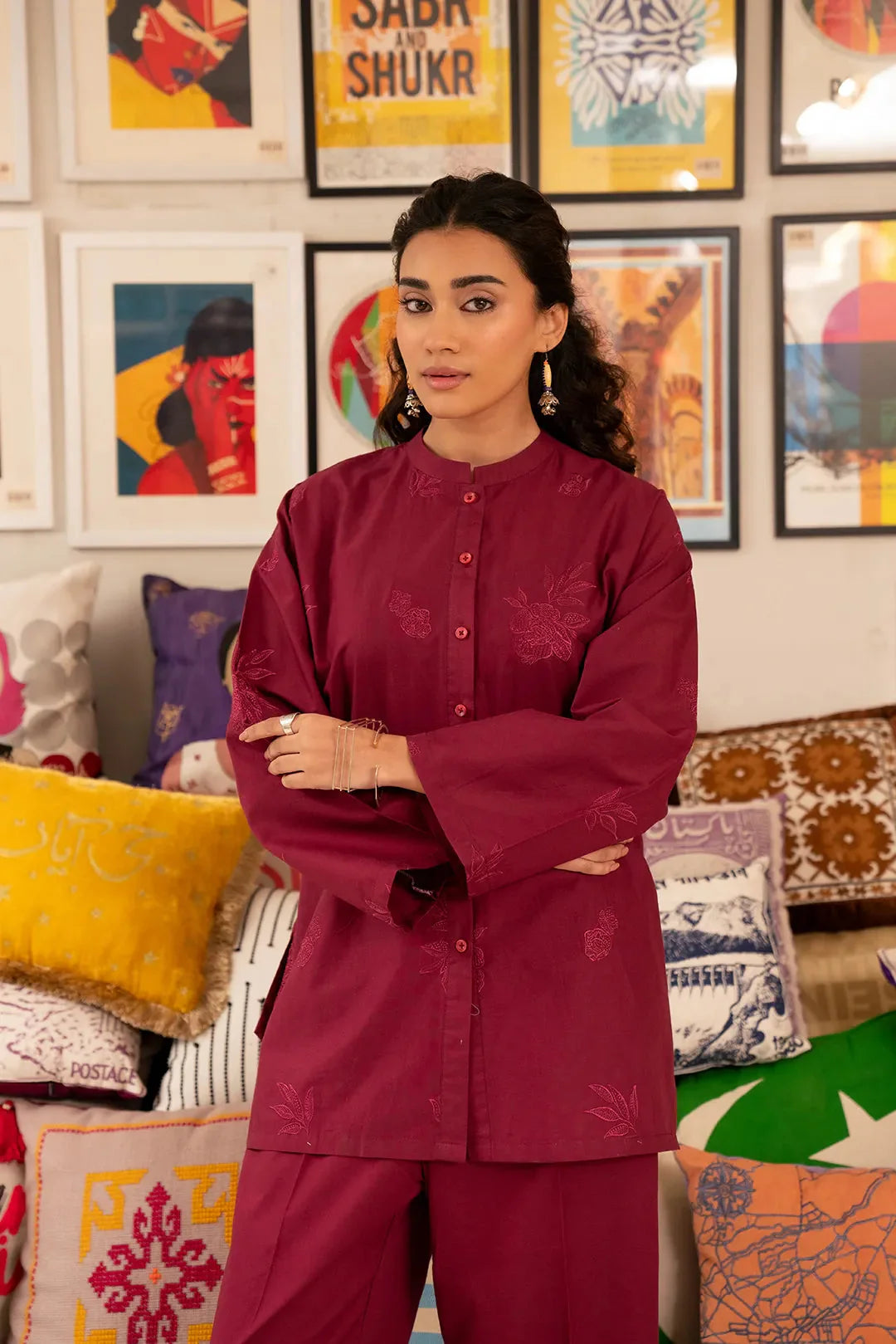 2 Piece Solid Lawn Co-Ord Set Pret SS - 25