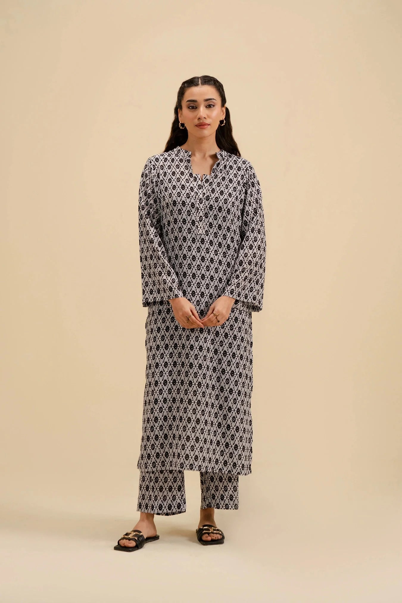 2 Piece Printed Georgette Suit Pret SS - 25