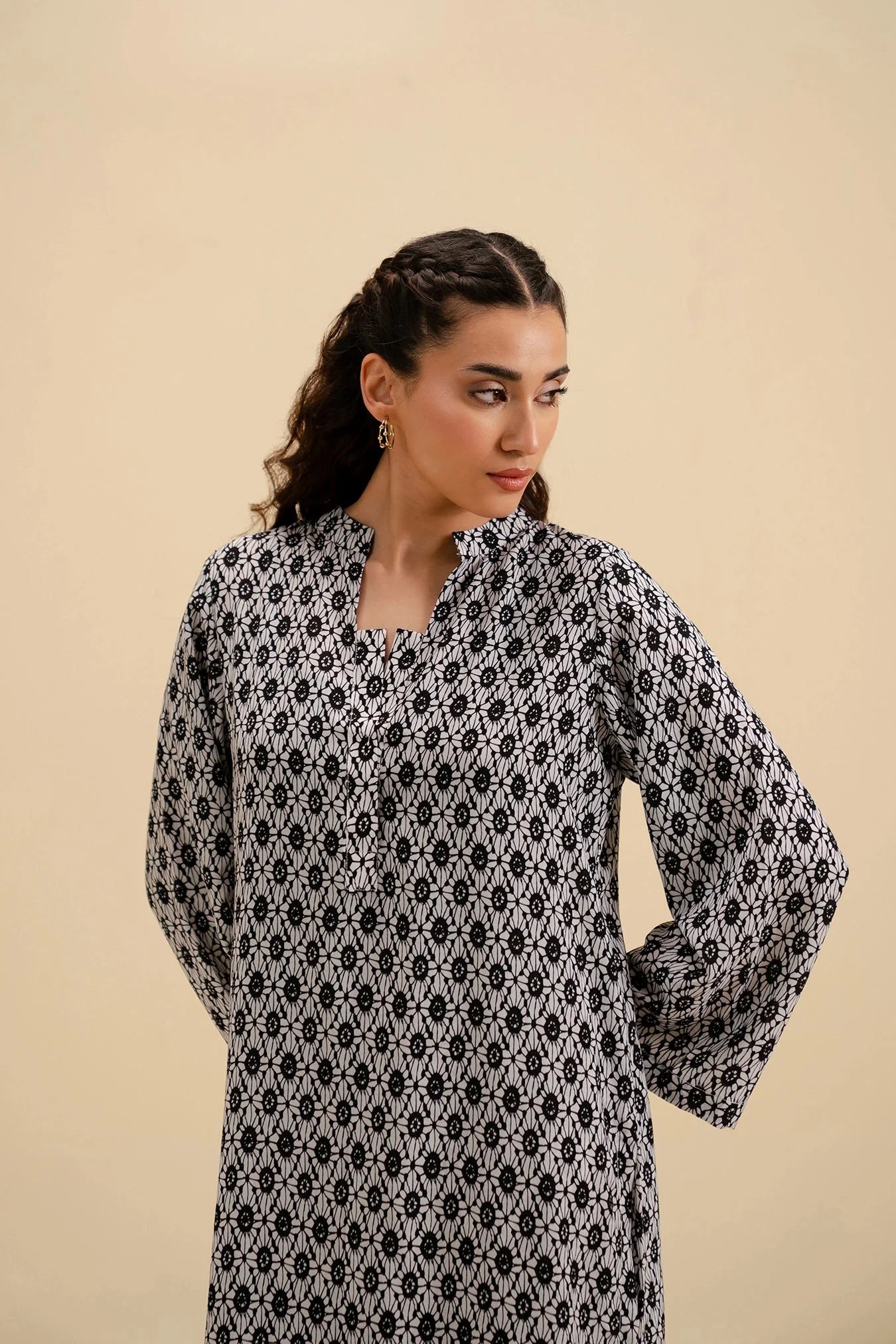 2 Piece Printed Georgette Suit Pret SS - 25