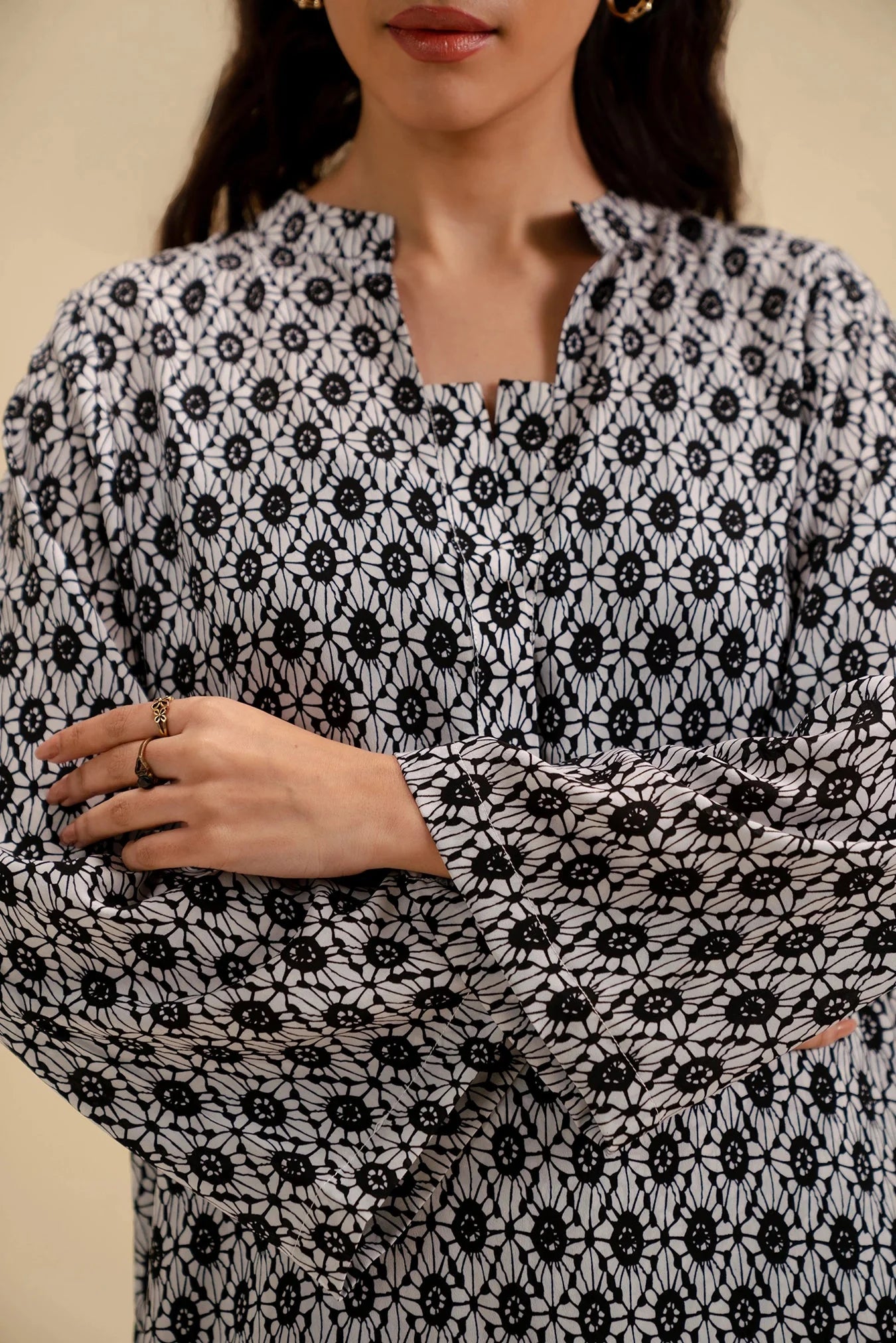 2 Piece Printed Georgette Suit Pret SS - 25