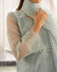 3 Piece Embroidered Organza Suit
