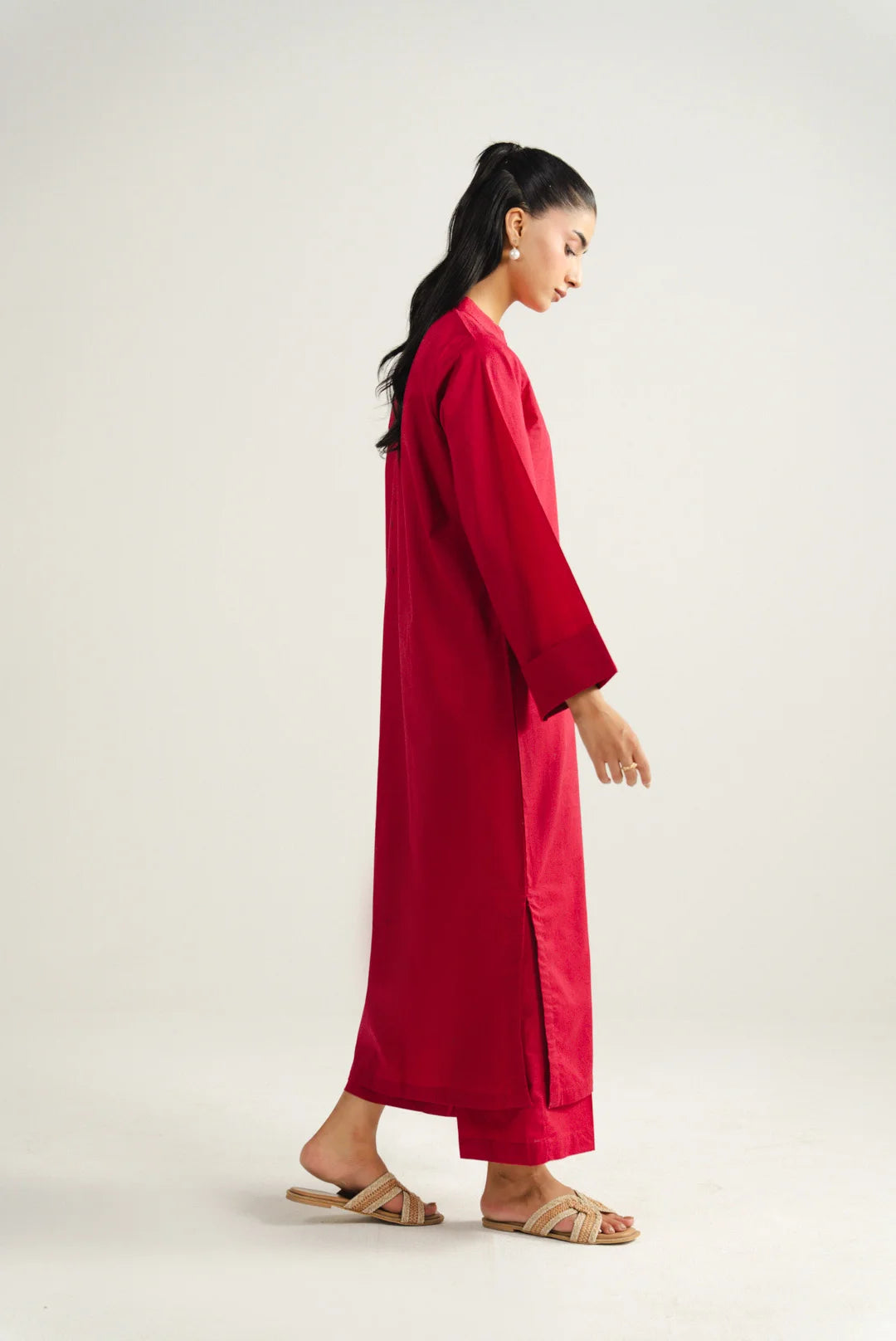 2 Piece Solid Lawn Suit