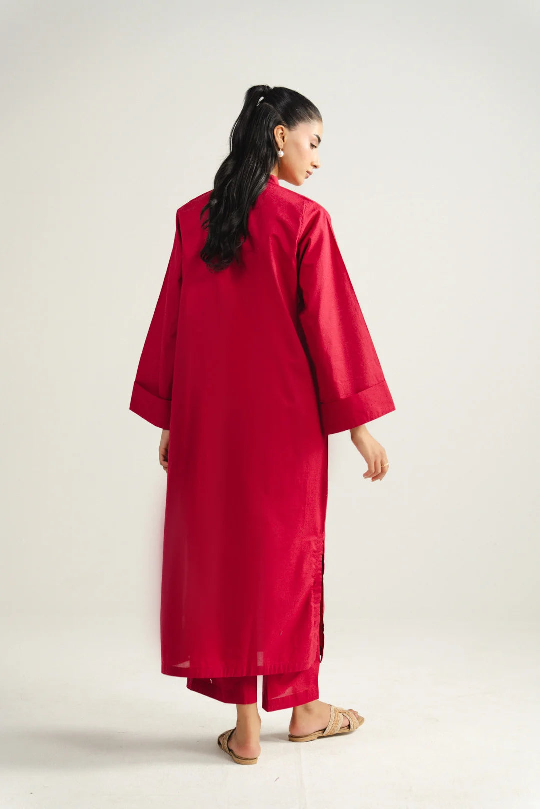 2 Piece Solid Lawn Suit