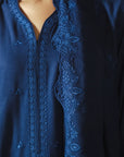 3 Piece Embroidered Linen Suit