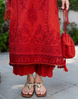 3 Piece Printed Embroidered Dobby Suit