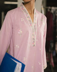 2 Piece Embroidered Cambric Suit