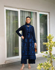 3 Piece Printed Embroidered Dobby Suit