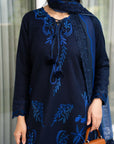 3 Piece Printed Embroidered Dobby Suit