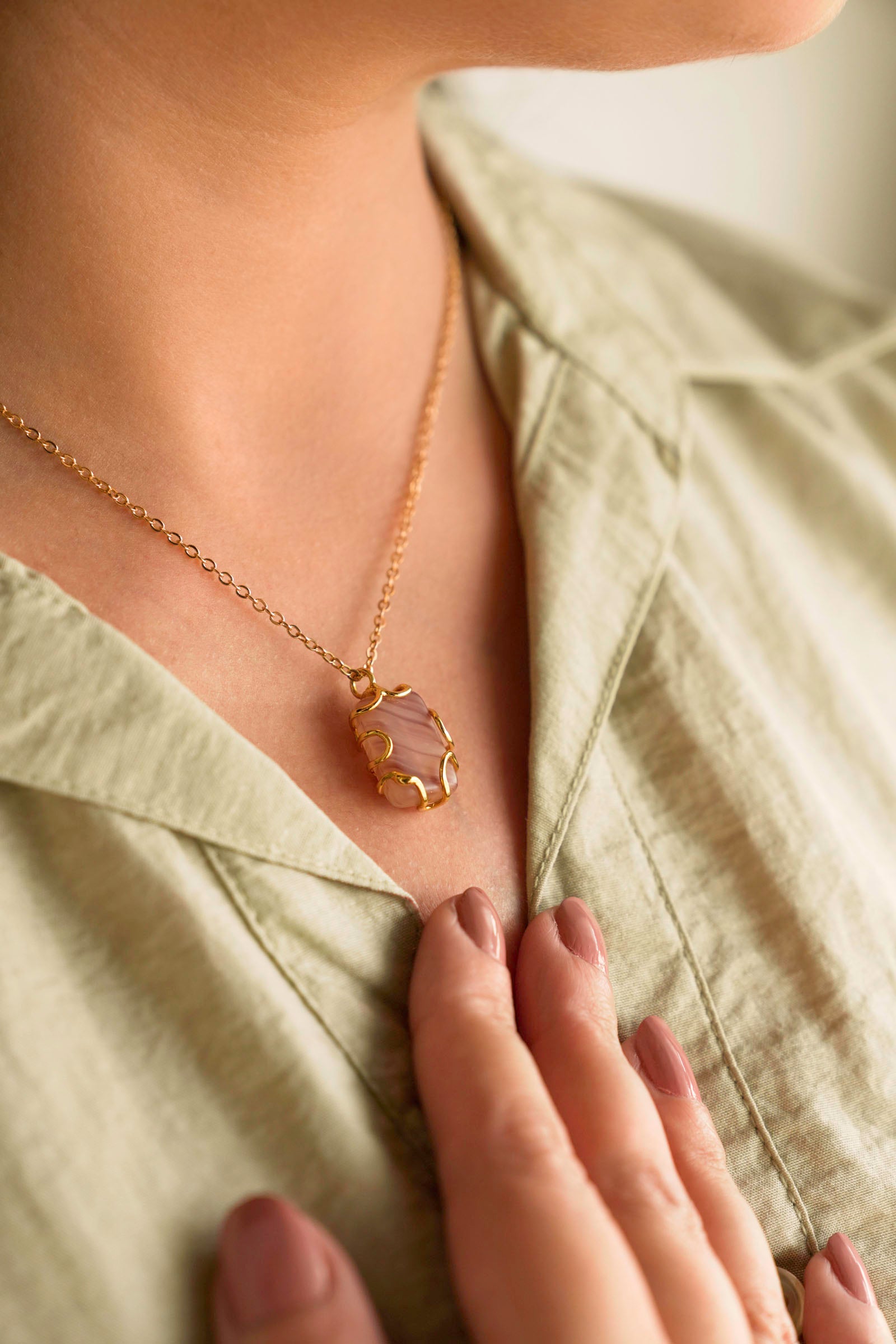 Brown Stone Necklace Beyond East Official