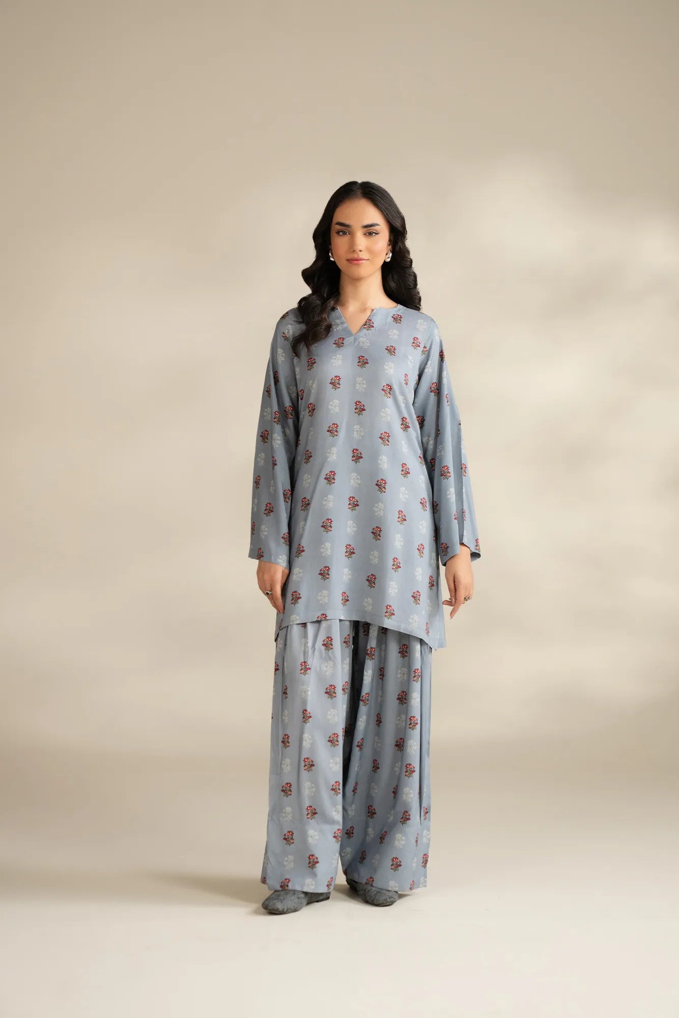 1 Piece Printed Cambric Shirt Pret Fall - 25