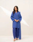 3 Piece Printed Linen Suit Beena