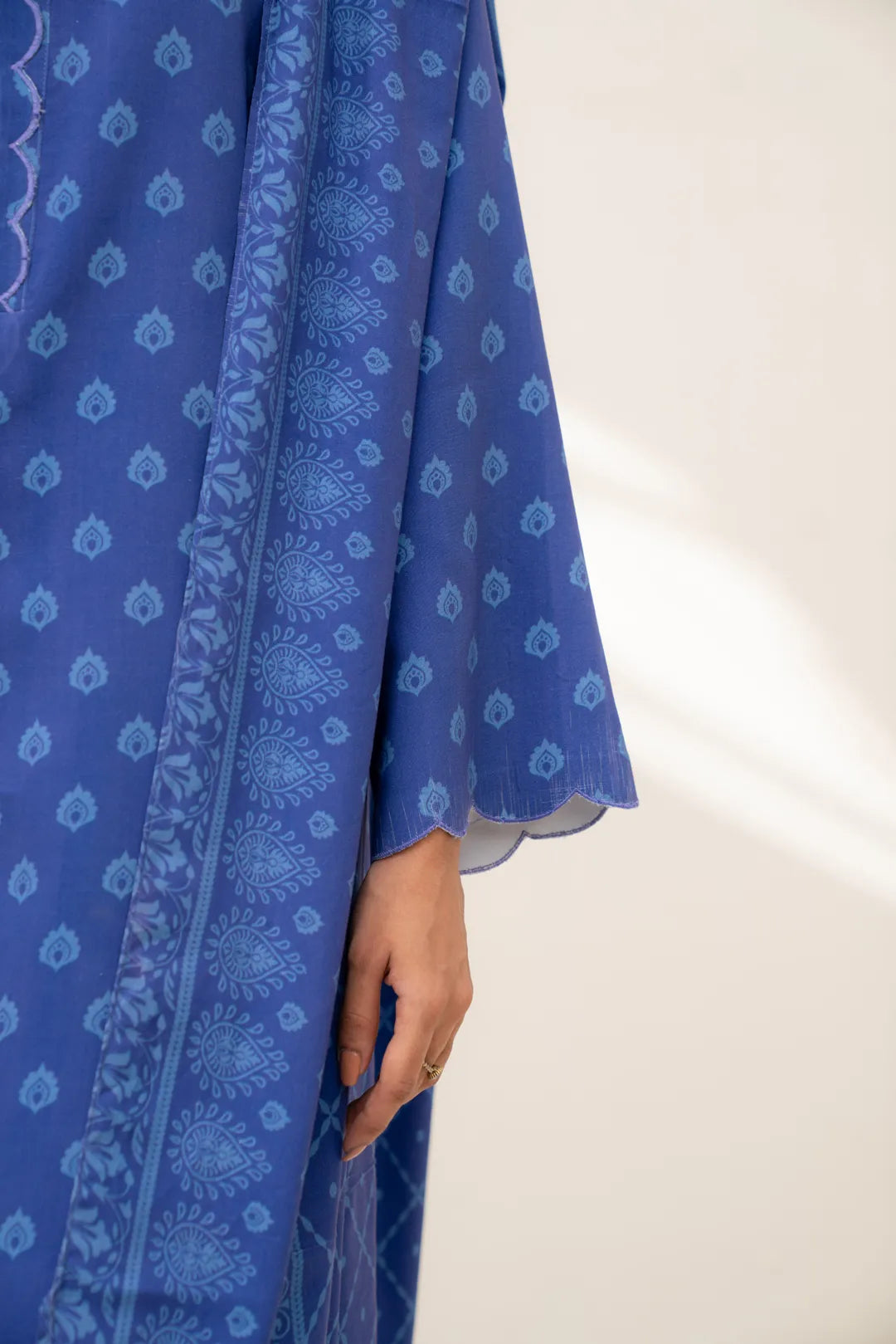 3 Piece Printed Linen Suit Beena