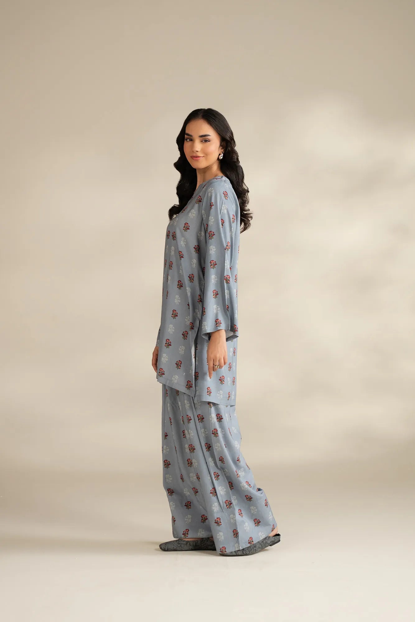 1 Piece Printed Cambric Shirt Pret Fall - 25