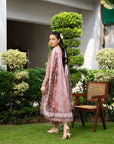 3 Piece Printed Embroidered Dobby Suit