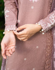 3 Piece Printed Embroidered Dobby Suit